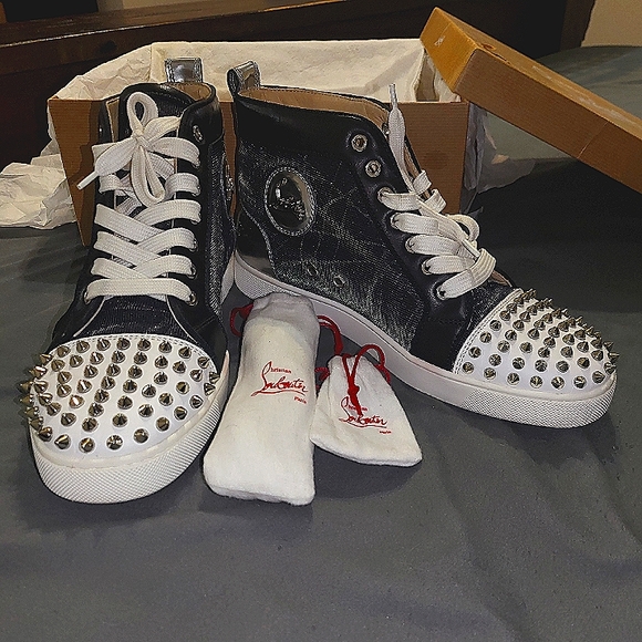 Christian Louboutin Men Sneaker High Tops Size 9.5 for Sale in